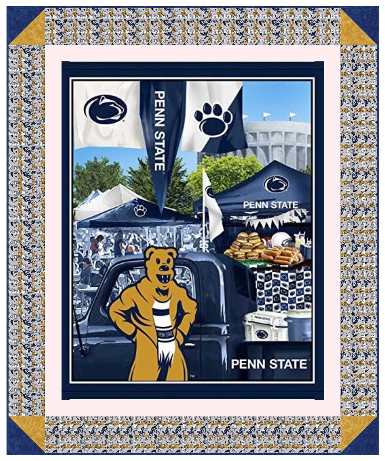 Penn State Nittany Lions tailgate panel quilt kit with batting