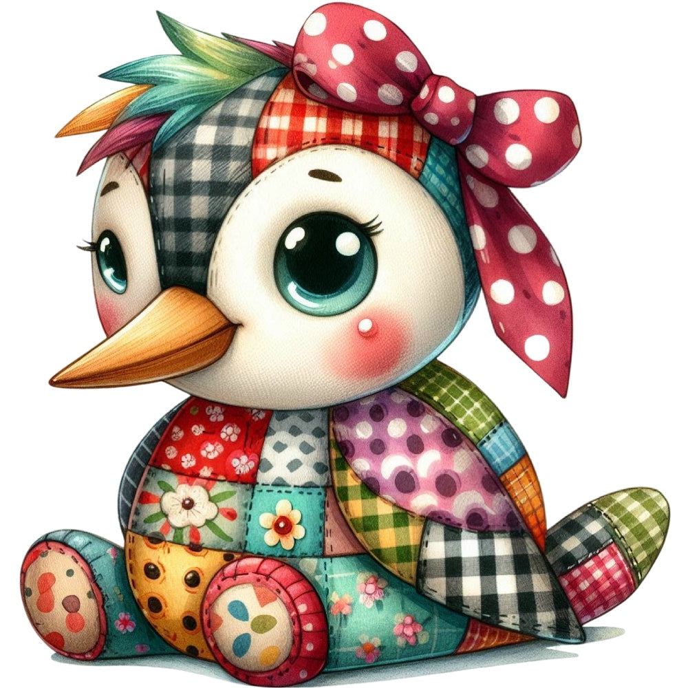 Quilted Toy Animals Fabric Panel 21