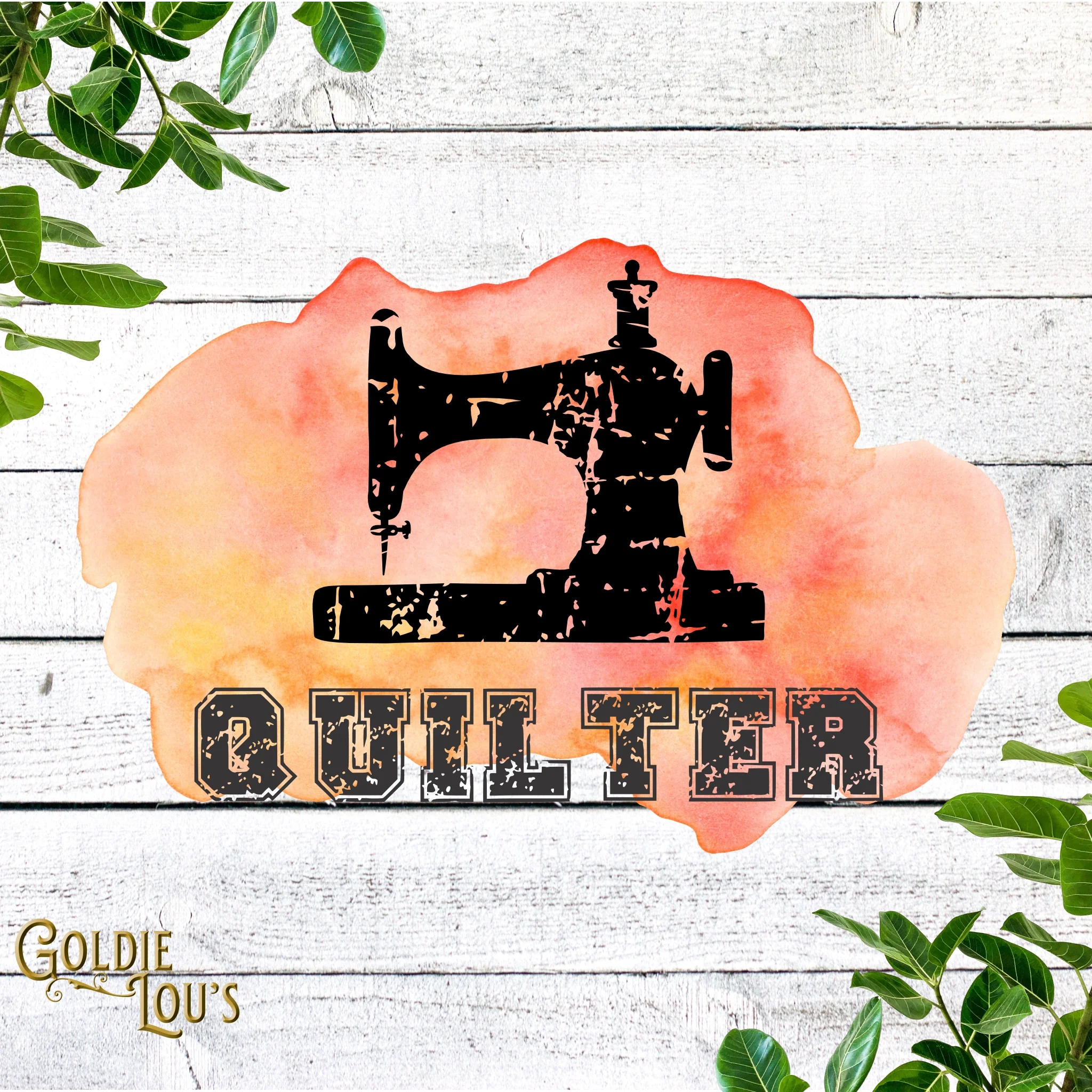Quilter Orange Watercolor Mug