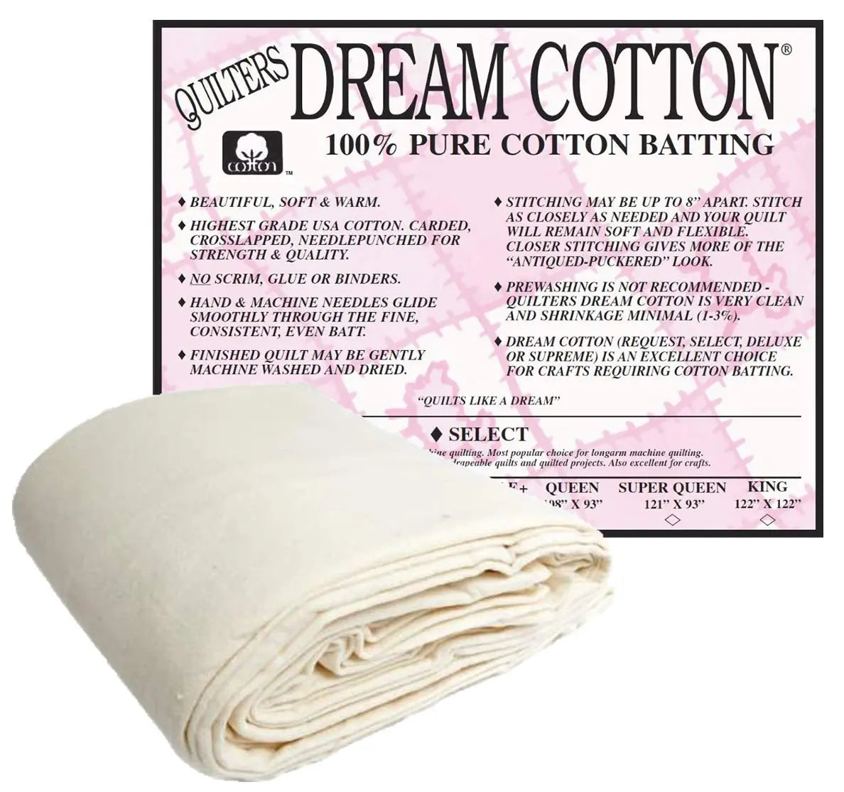 Quilters Dream Select Natural Cotton Batting