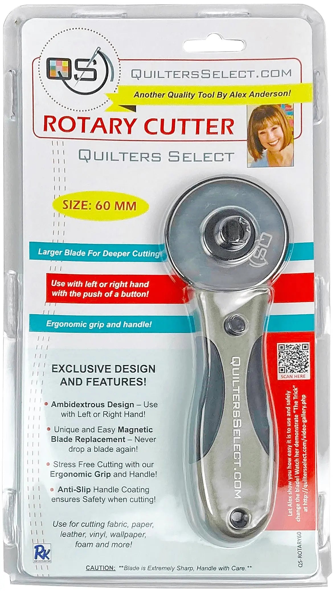 Quilters Select 60mm Rotary Cutter - Linda's Electric Quilters