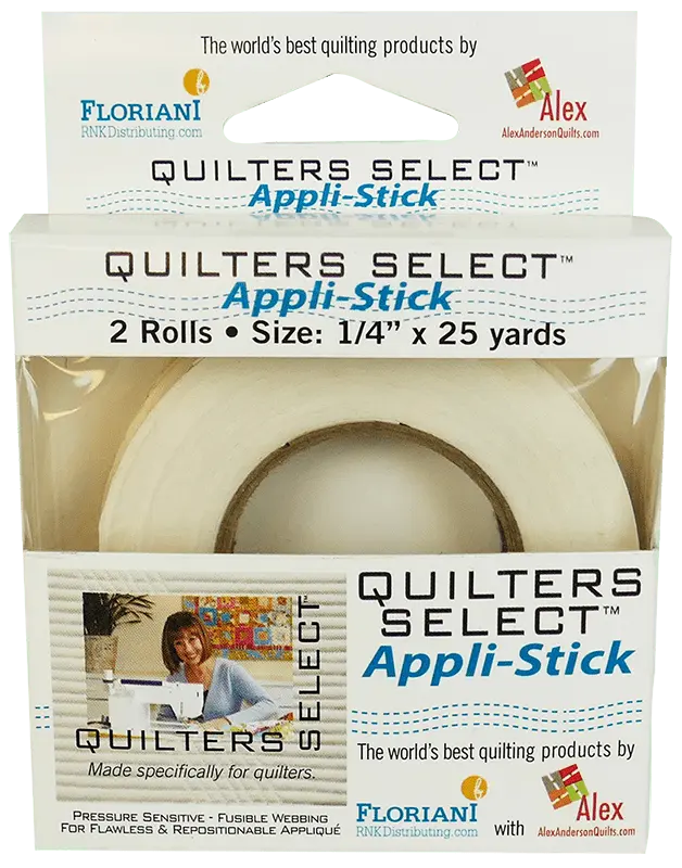 Quilters Select Appli-Stick 1/4" x 25 yds - Linda's Electric Quilters