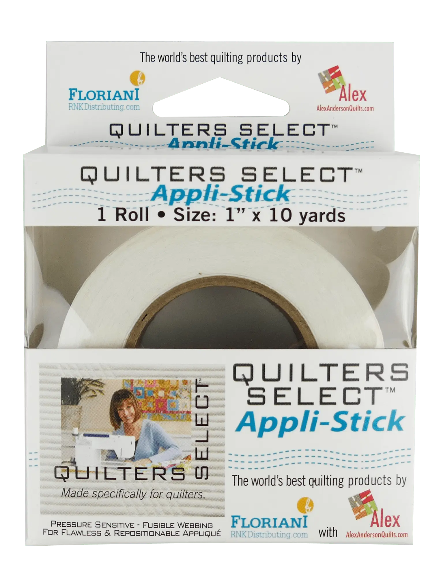 Quilters Select Appli-Stick 1" x 10 yds - Linda's Electric Quilters