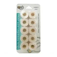 Quilters Select Bobbins - Class 15- PURE WHITE - Linda's Electric Quilters