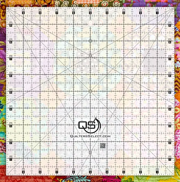 Quilters Select Non-Slip Crystal Clear Ruler 10″x10″ Rnk Distributing