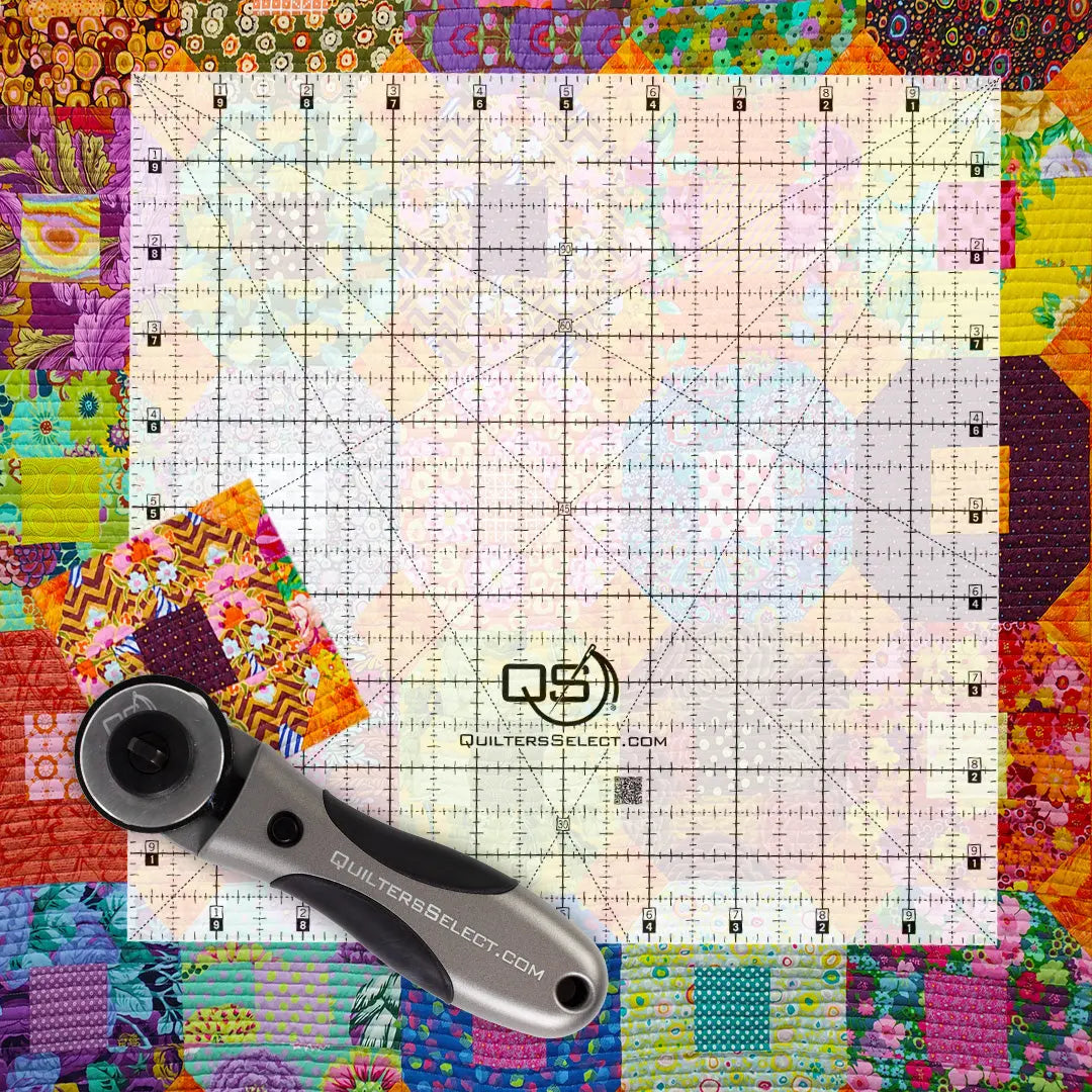 Quilters Select Non-Slip Crystal Clear Ruler 10″x10″ Rnk Distributing