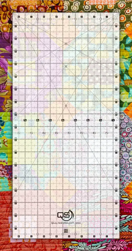 Quilters Select Non-Slip Crystal Clear Ruler 8.5″x18″ Rnk Distributing