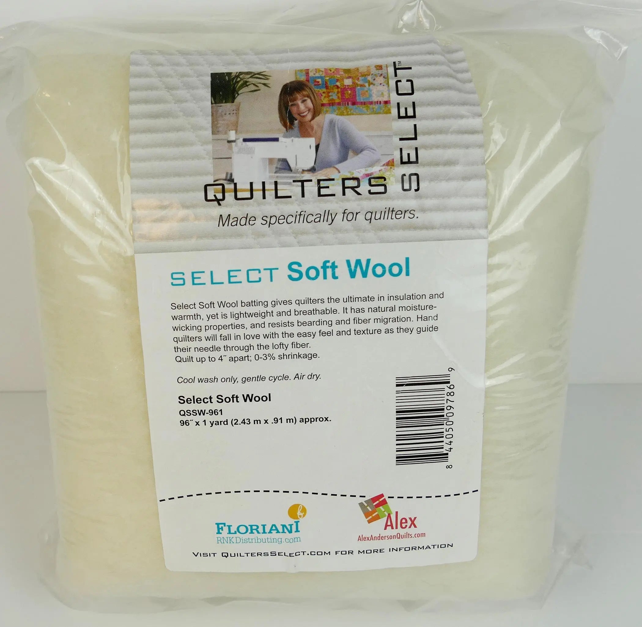 Quilters Select Soft Wool Batting 96" x 1 yd - Linda's Electric Quilters