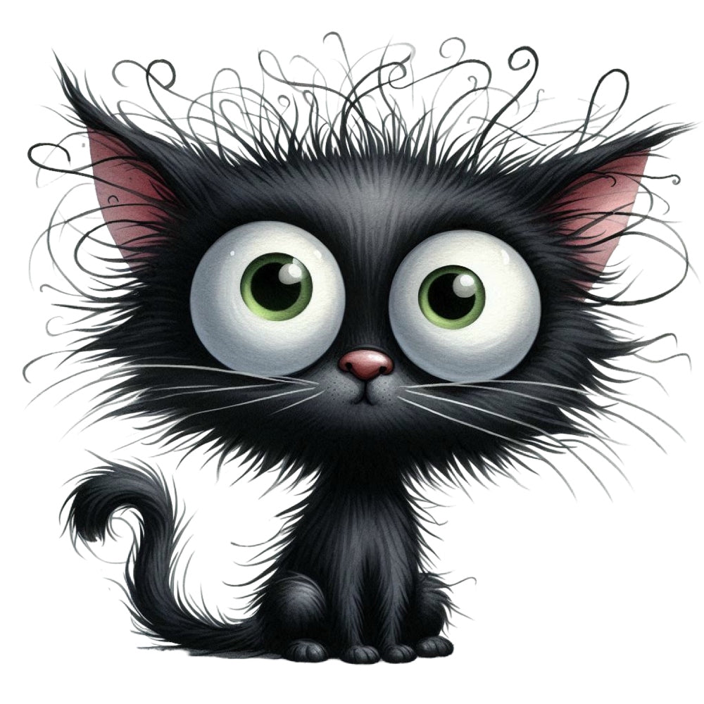 Quirky Crazy Cats Fabric Panel 27