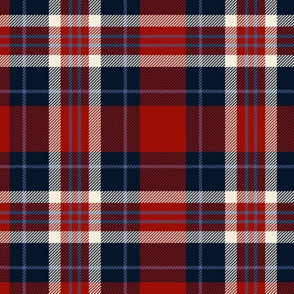 Navy Primo Plaids: Americana Cotton Flannel 44"/45" Fabric Per Yard