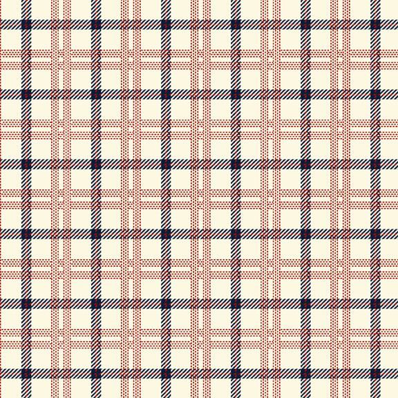 Cream Primo Plaids: Americana Cotton Flannel 44"/45" Fabric Per Yard
