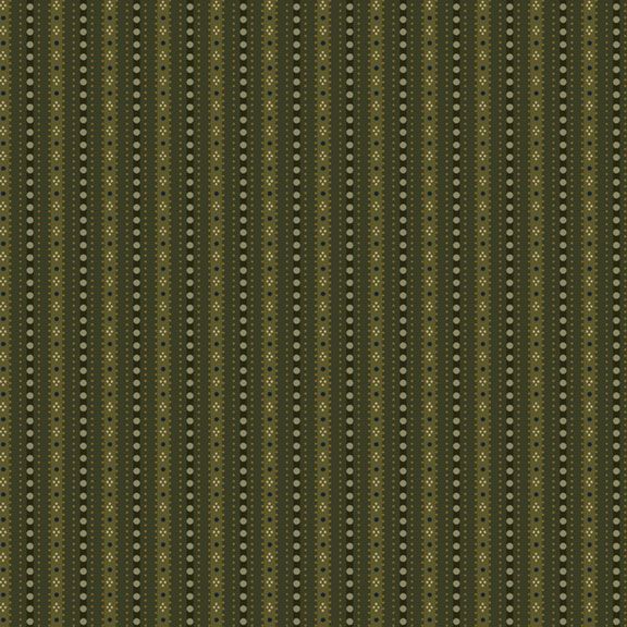 Colorful Coordinates & Stashing - Dotted Stripe - Green 44" / 45" Fabric Per Yard