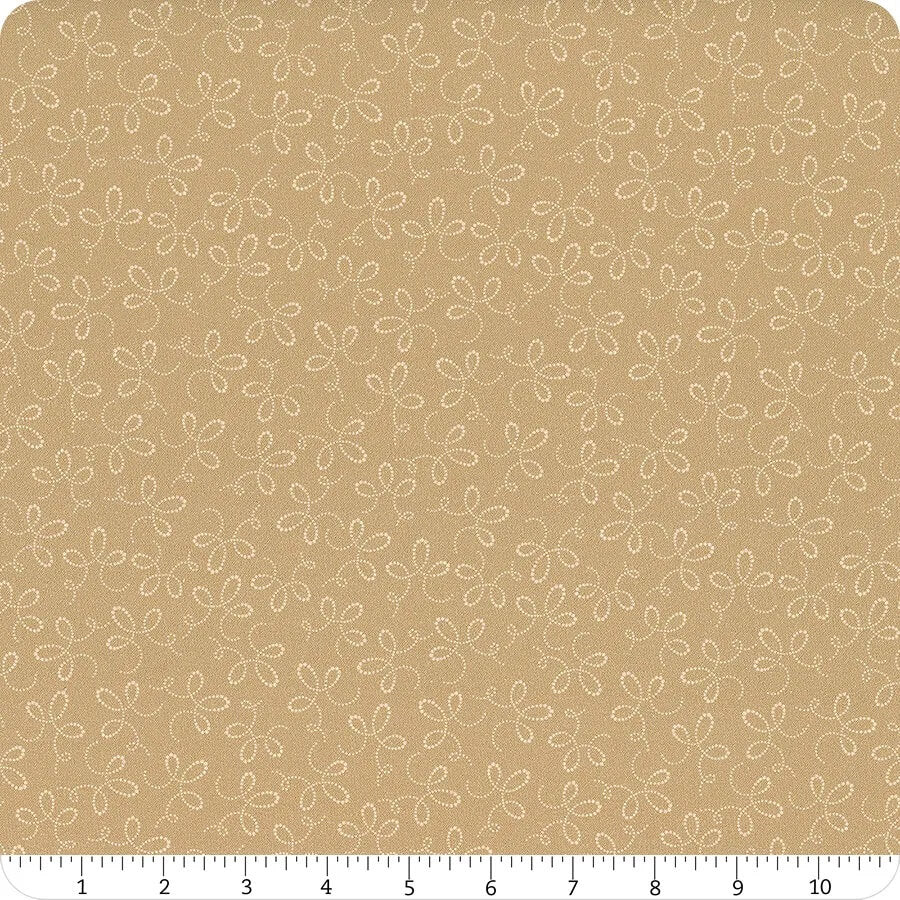Summer House - Swirl - Gold 44" / 45" Fabric Per Yard