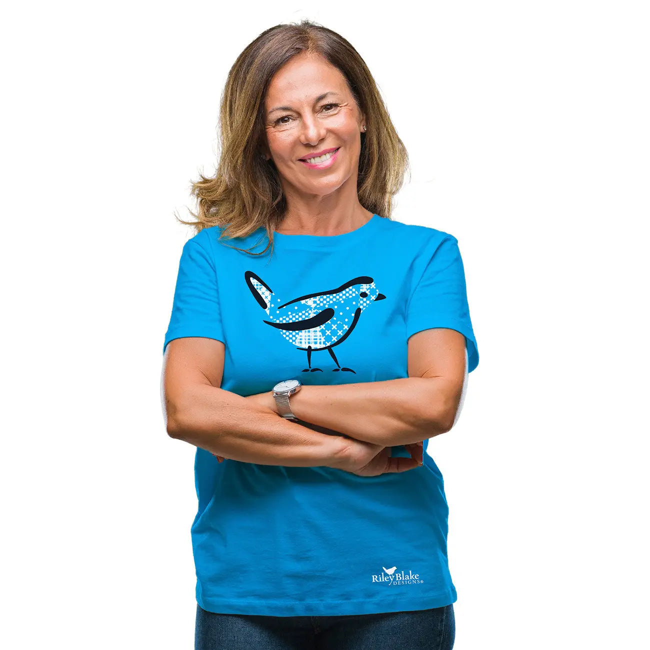 RBD Designer T-Shirt Color Blue Size 2X-Large - Linda's Electric Quilters