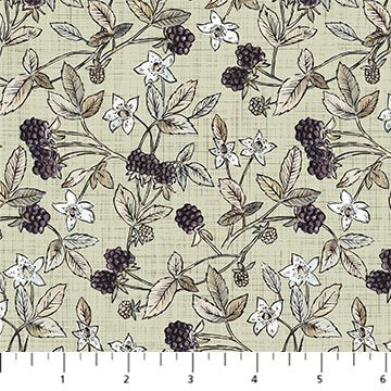 FIGO Grassland quilting cotton fabric in Green
