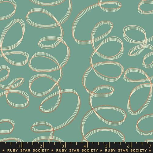Ruby Star Society Unruly Nature Soft Aqua Cotton 44"/45" Fabric Per Yard
