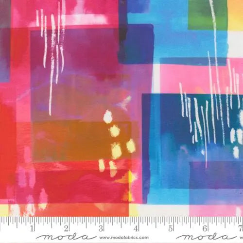 Radiant Rainbow Watercolor Geometrics Cotton 44"/45" Fabric Per Yard Moda Fabrics & Supplies