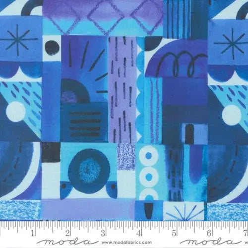 Radiant Sky Geometric Cotton 44"/45" Fabric Per Yard Moda Fabrics & Supplies