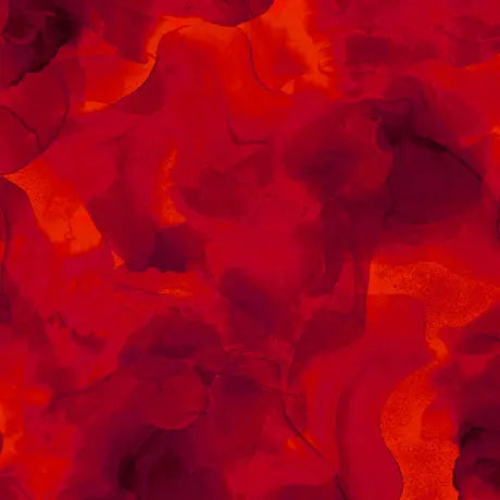 Red Aura Watercolor Blender Wideback Cotton Fabric per yard Quilting Treasures Fabric