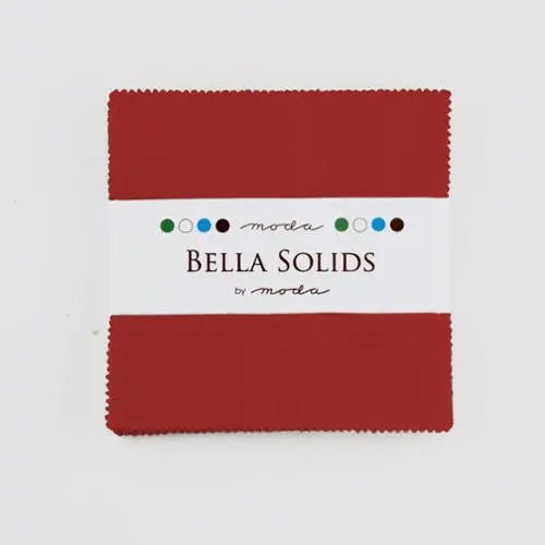 Red Bella Solids Charm Pack Precuts - Linda's Electric Quilters