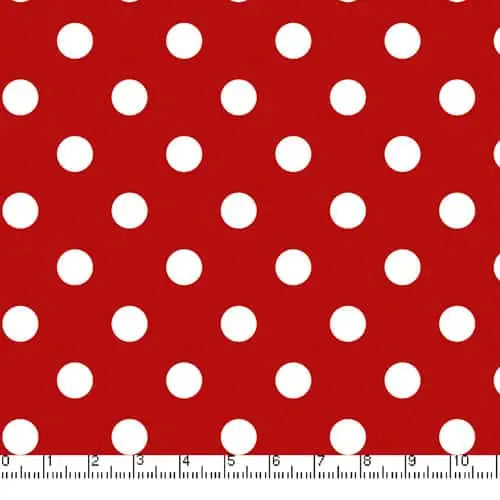 Red Big Dots 45" wide Fabric per yard