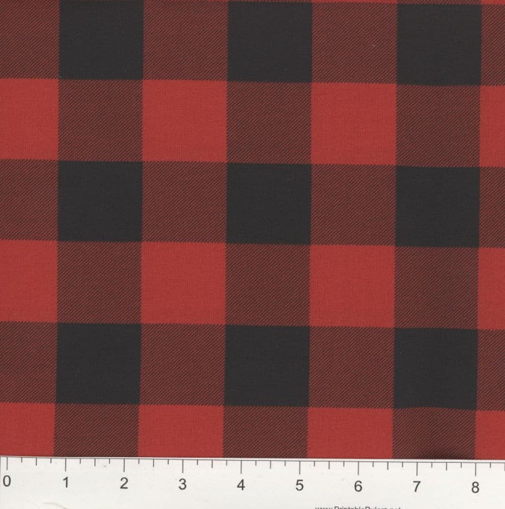 Red / Black Buffalo Plaid 45" wide Fabric per yard