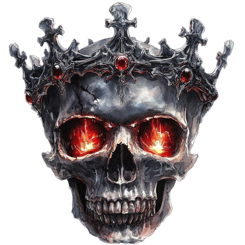 Red Eyed Skull Fabric Panel 1