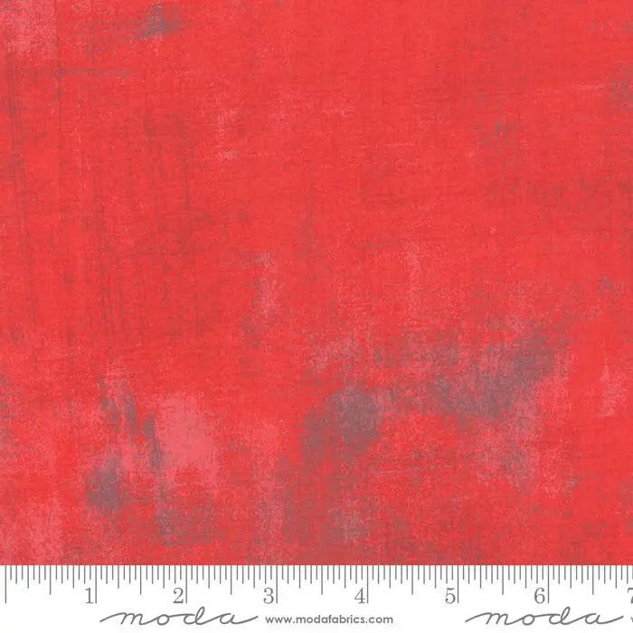 Red Grunge Basics Geranium 44"/45" Per Yard Moda Fabrics & Supplies