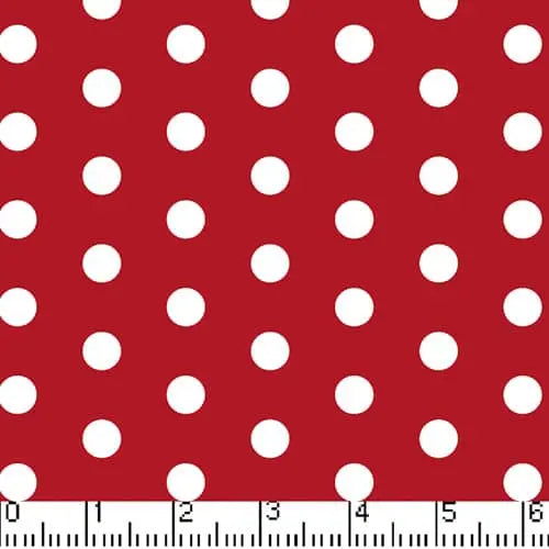 Red Little Dot 45" wide Fabric per yard