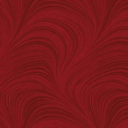 Red Medium Color Wave Texture Flannel Wideback Fabric per yard Benartex Inc