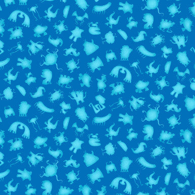 Bluei My Silly Monster ABCs ABC Blocks Cotton 43"/44" Fabric Per Yard