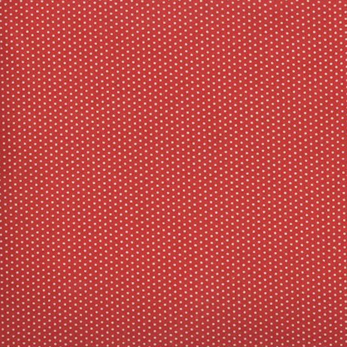 Red Pin Dot 45" Wide Cotton Fabric Per Yard