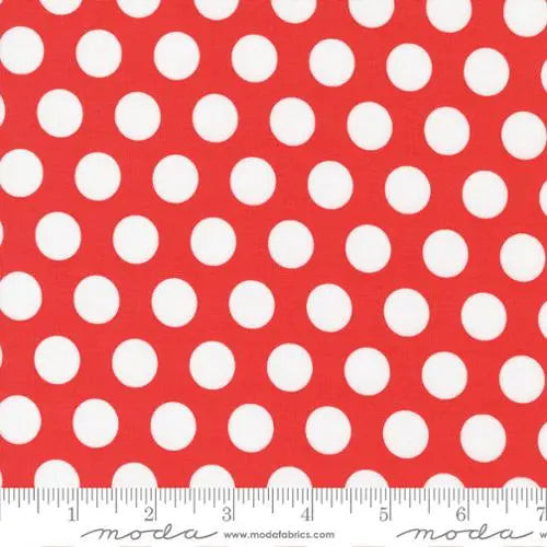 Red Simply Delightful Geranium 44"/45" Fabric Per Yard - Linda's Electric Quilters