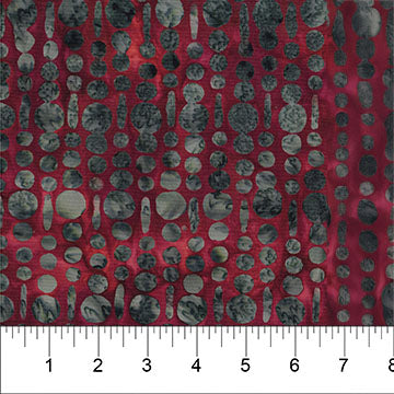 Red & Grey Vertical Stripe Bubble Pop 83704-26 Cotton 44”/45” Fabric Per Yard