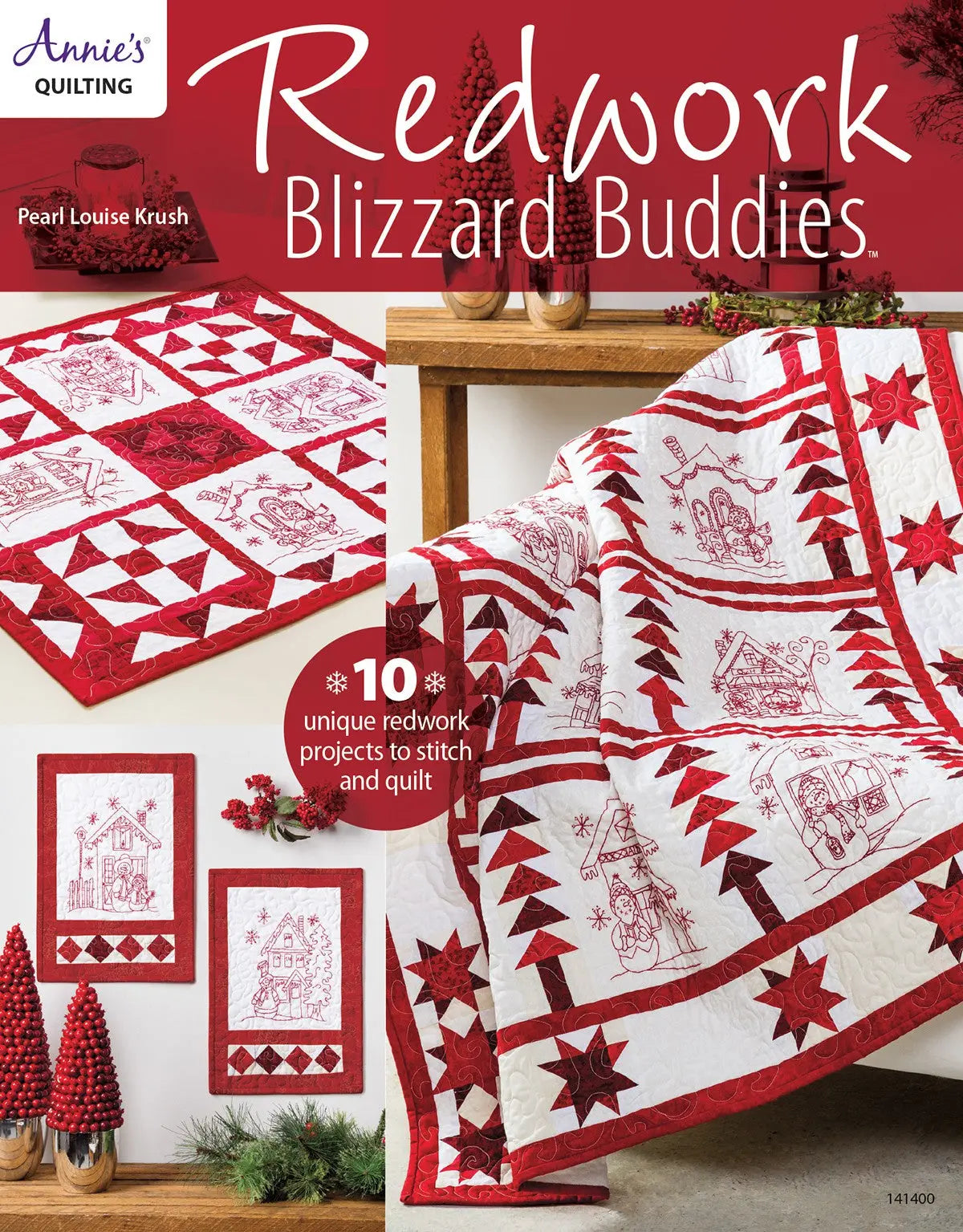 Redwork Blizzard Buddies - Linda's Electric Quilters
