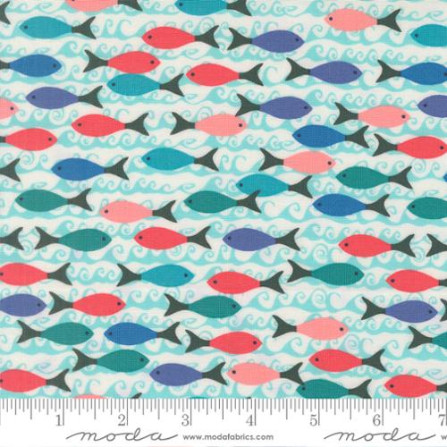 Reef School of Fish Pearl Cotton 44"/45" Fabric Per Yard