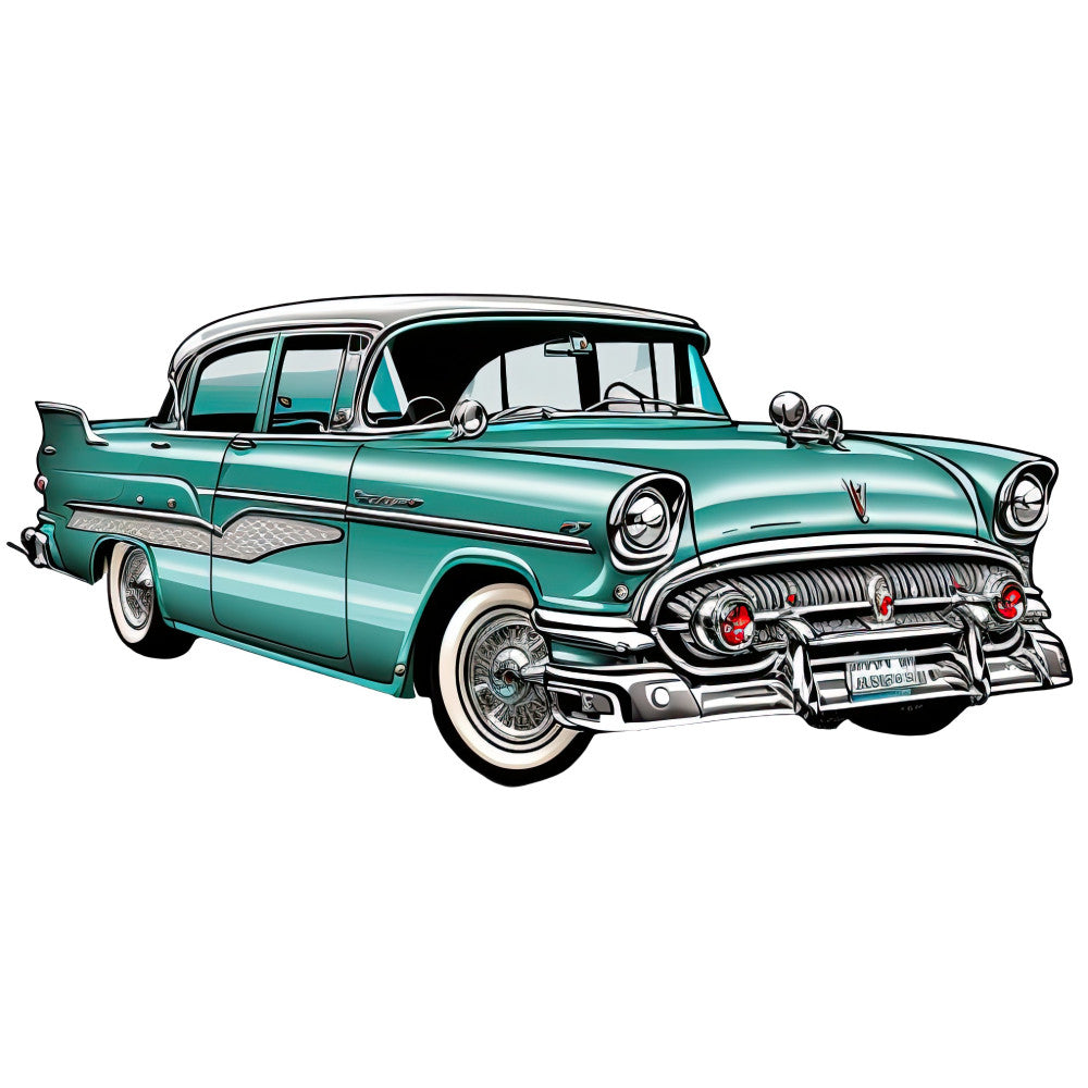 Retro Cars Fabric Panel 2