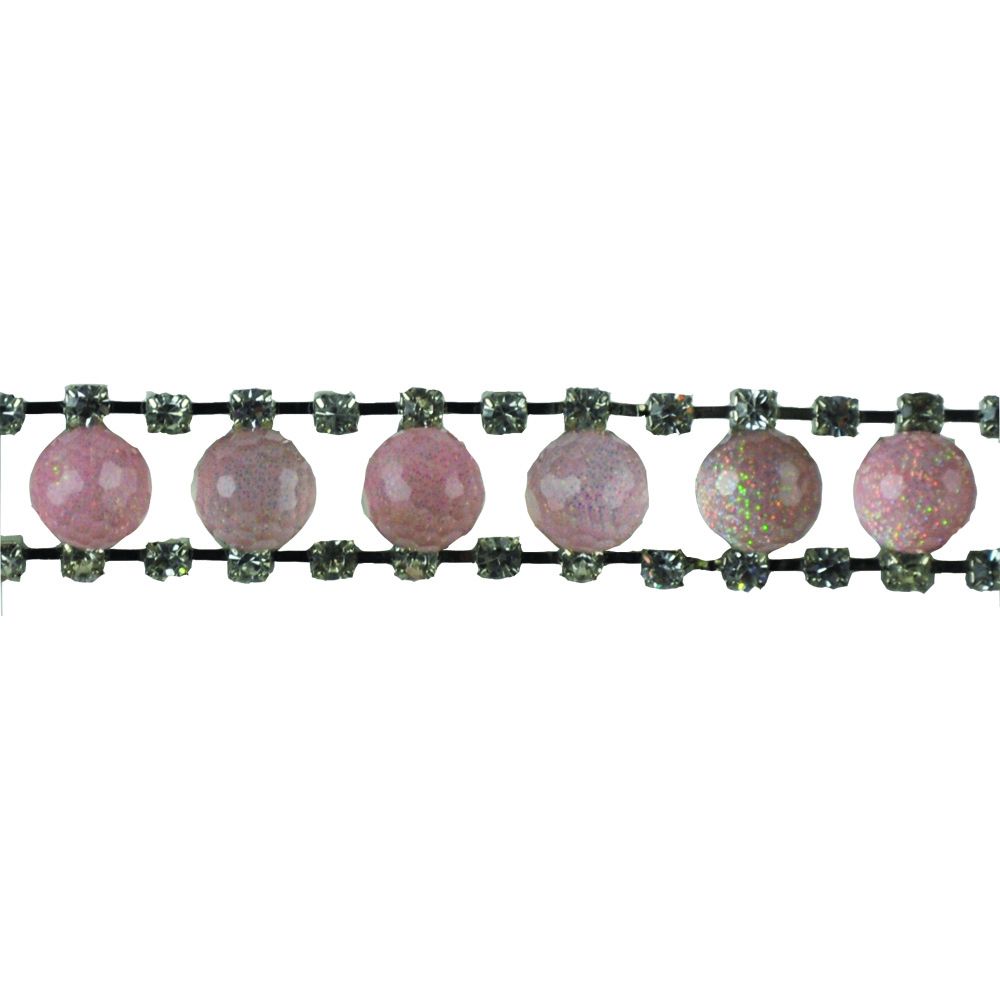 Rhinestone And Bead Trim - 5/8" wide - BR-470-32
