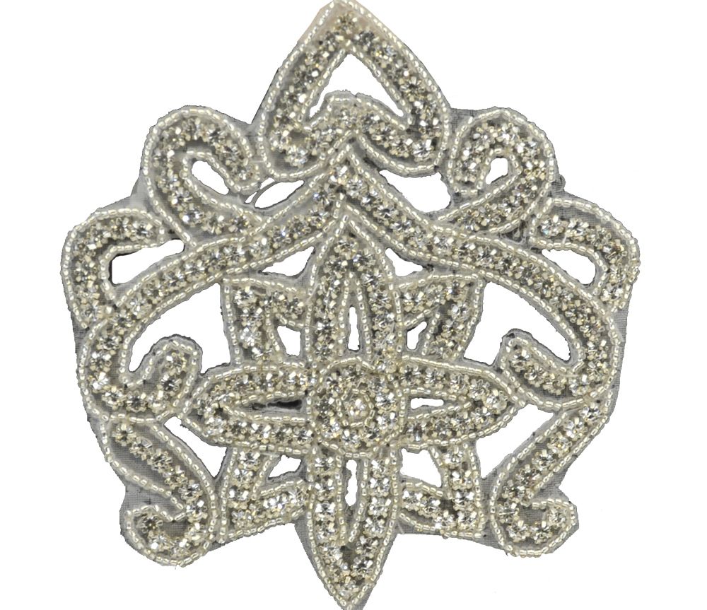 Rhinestone Applique - 4 1/2"x 5" - BW-117