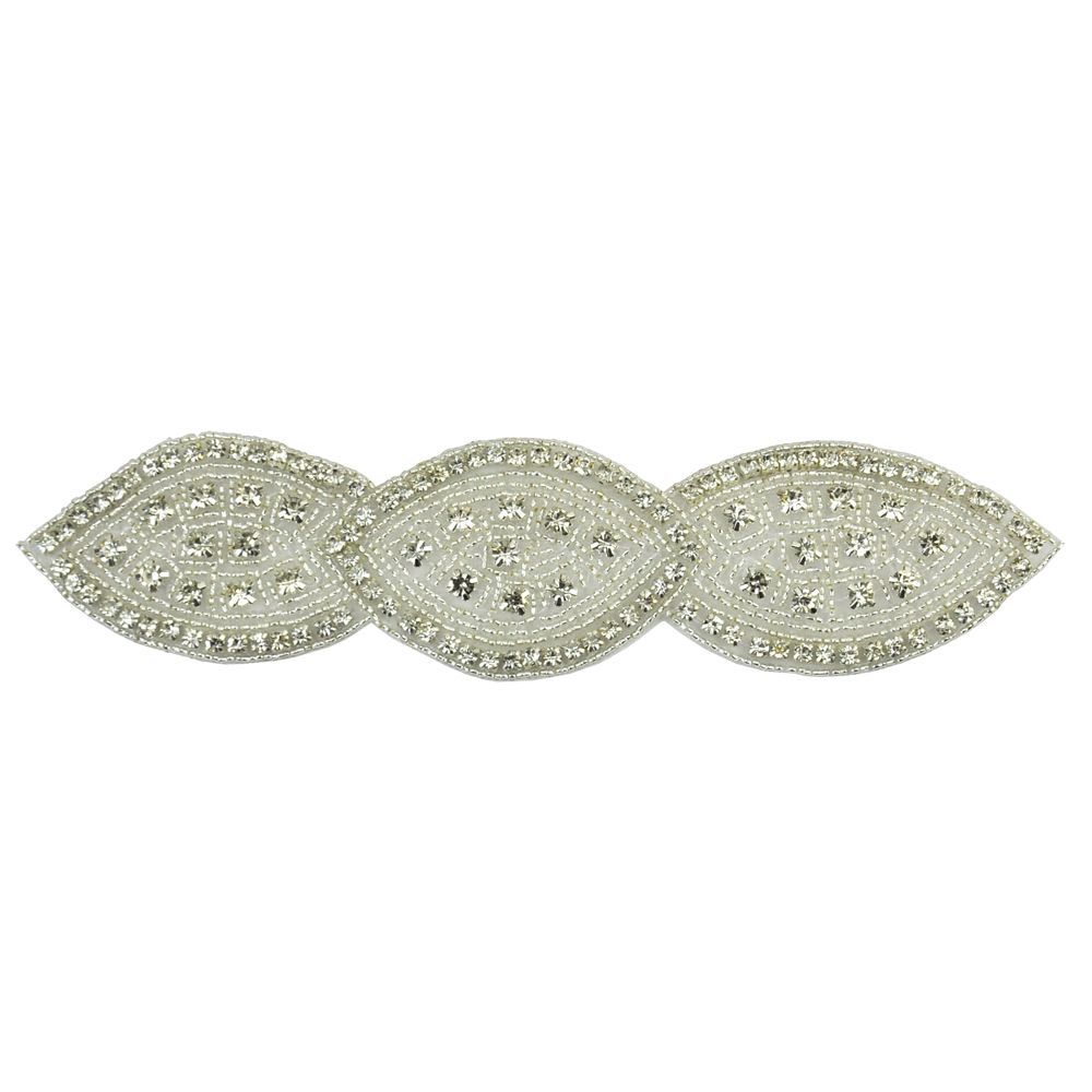 Rhinestone Applique - 8 1/2" width x 2" wide- BRM-50