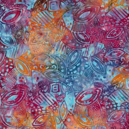 Riley Blake BTCB1024 - Expressions TJAPS - Blue Rainbow Multi 45" Fabric Per Yard Fabric Fanatics