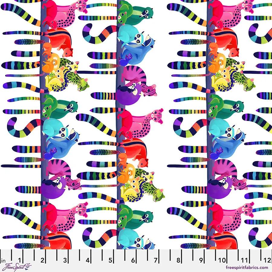 Ringtail Love Day White Cotton 44"/45" Fabric Per Yard Free Spirit Fabrics