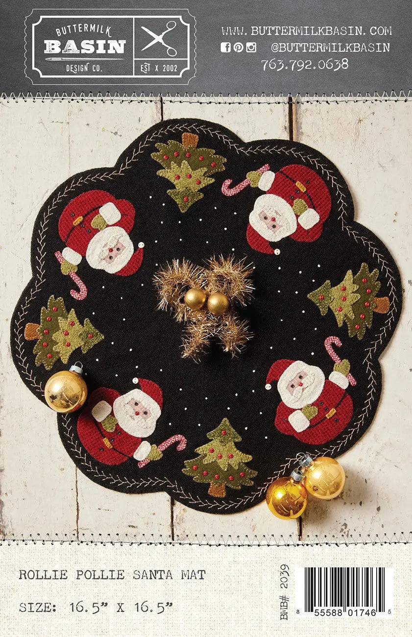 Rollie Pollie Santa Mat - Linda's Electric Quilters