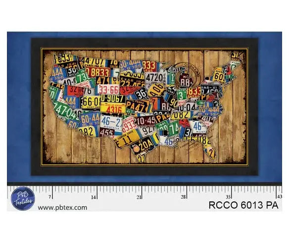 Route 66 Commemorative Collection License Plates - Panel P&B Textiles