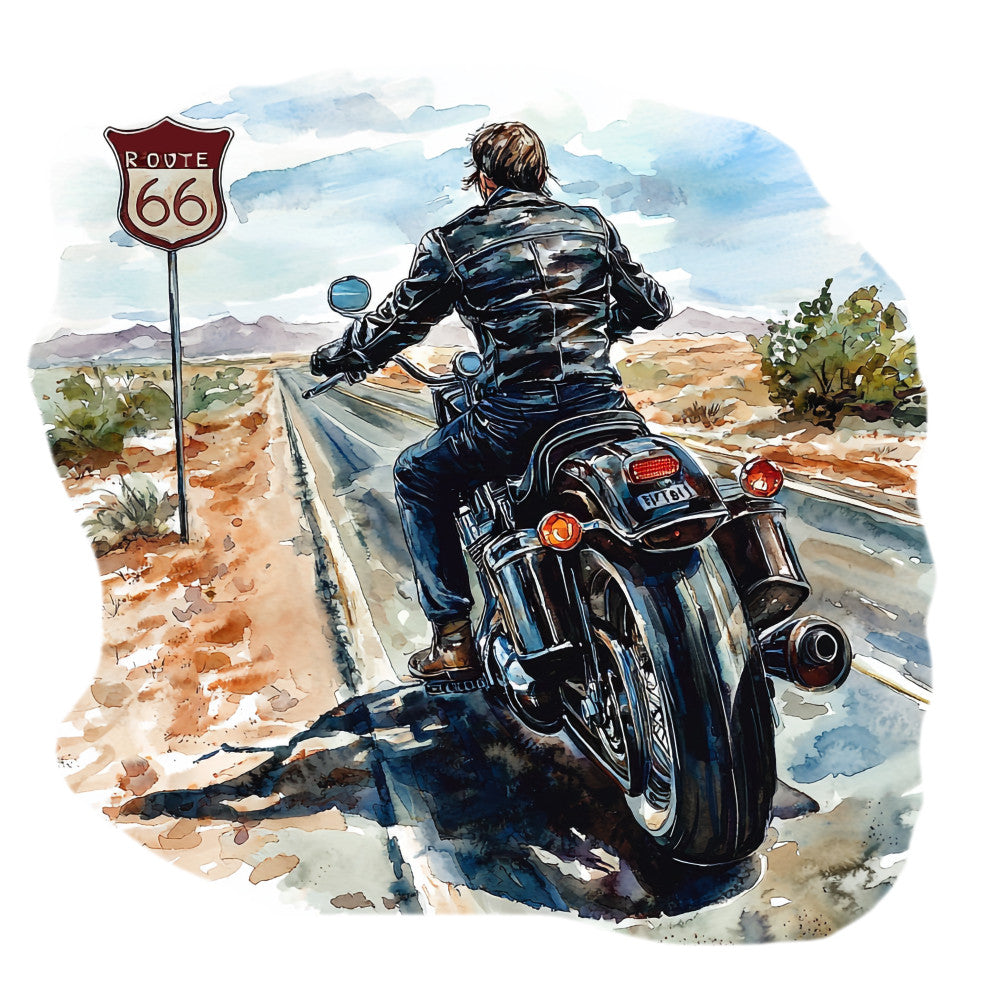 Route 66 Scene Fabric Panel 28 QuiltingFabricPanels