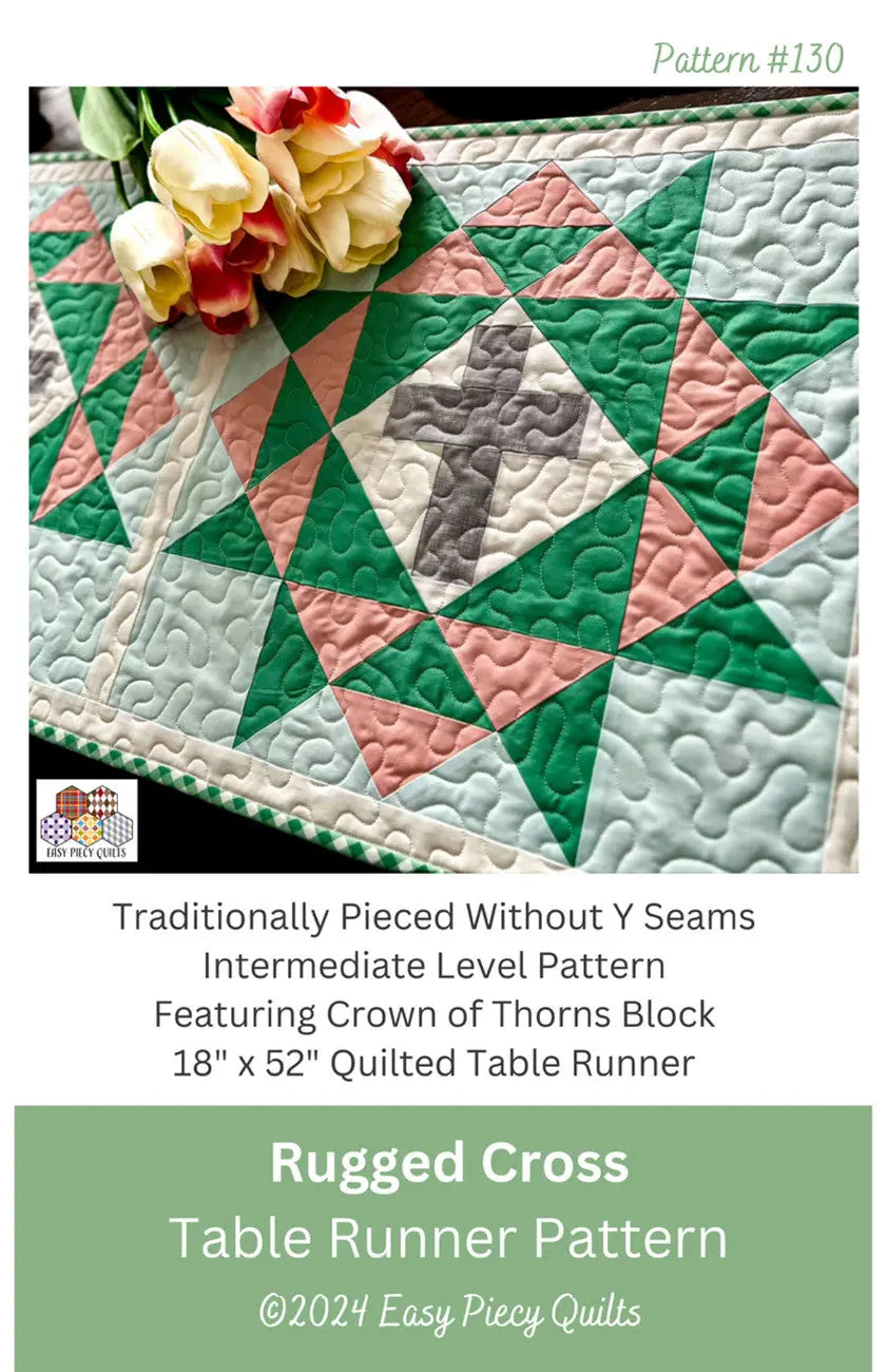 Rugged Cross Quilted Table Runner Pattern - Linda's Electric Quilters