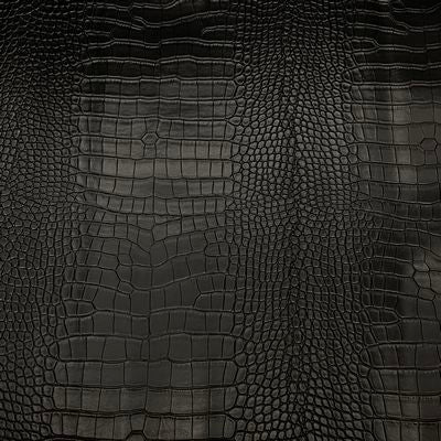 Faux Large Scale Crocodile-Black  18 in x 54 in