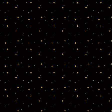 Riley Blake Sparkler metallic quilting cotton fabric in Black