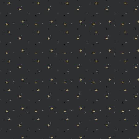 Riley Blake Sparkler metallic quilting cotton fabric in Charcoal