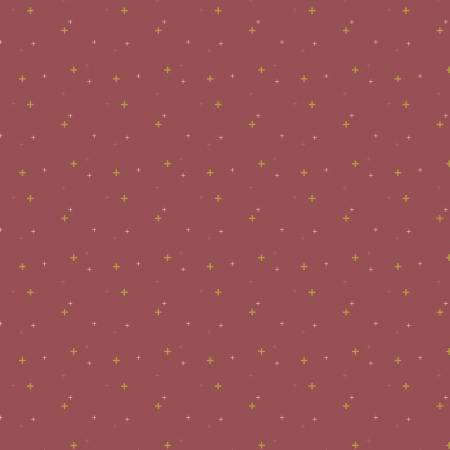 Riley Blake Sparkler metallic quilting cotton fabric in Marsala